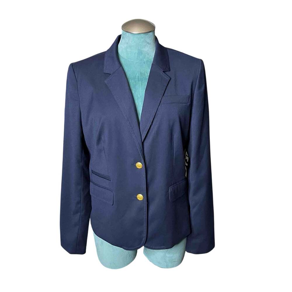 Banana Republic Single Breasted Blazer Navy Blue Two Button Career Academia Corp